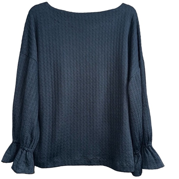 Belle Vere (NWT) black Long Sleeve Knit Top Size Medium - Picture 7 of 10